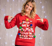 Trendy Foute Kersttrui Dames met Fonkelende Lichtjes